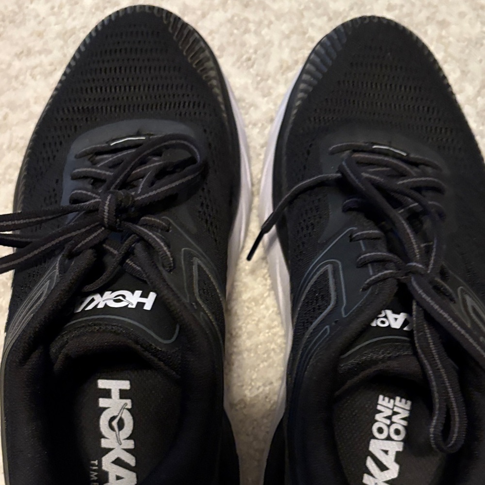 Hoka worn 2 timesBlack and White Athletic Sneakers - Picture 4 of 6